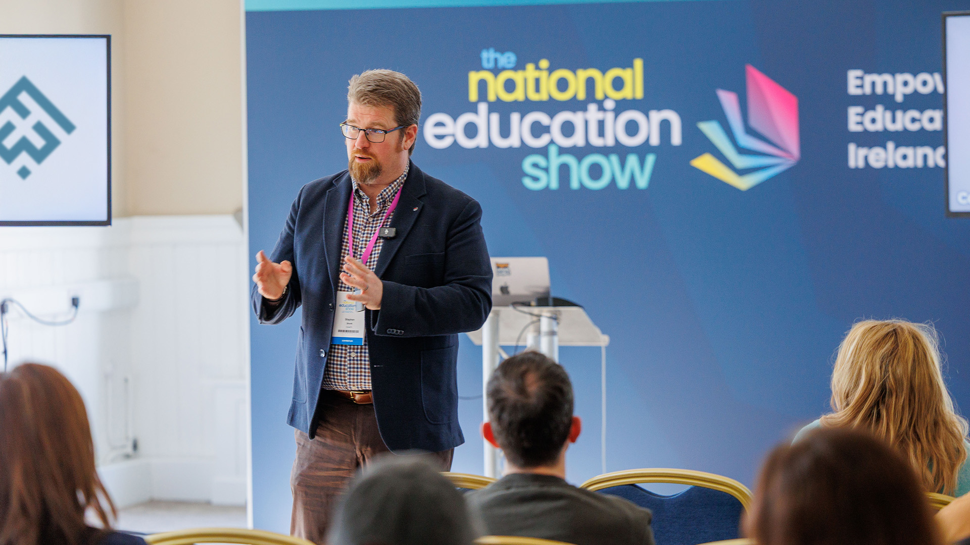 Stephen Shortt speaking at the National Education Show